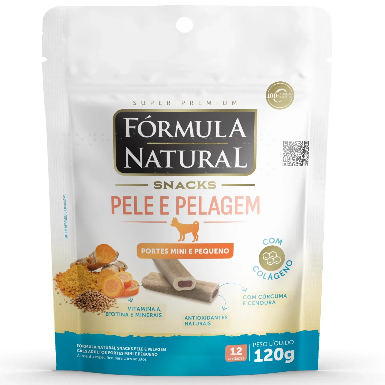 Snacks Fórmula Natural Pele e Pelagem Cães Minis e Pequenos